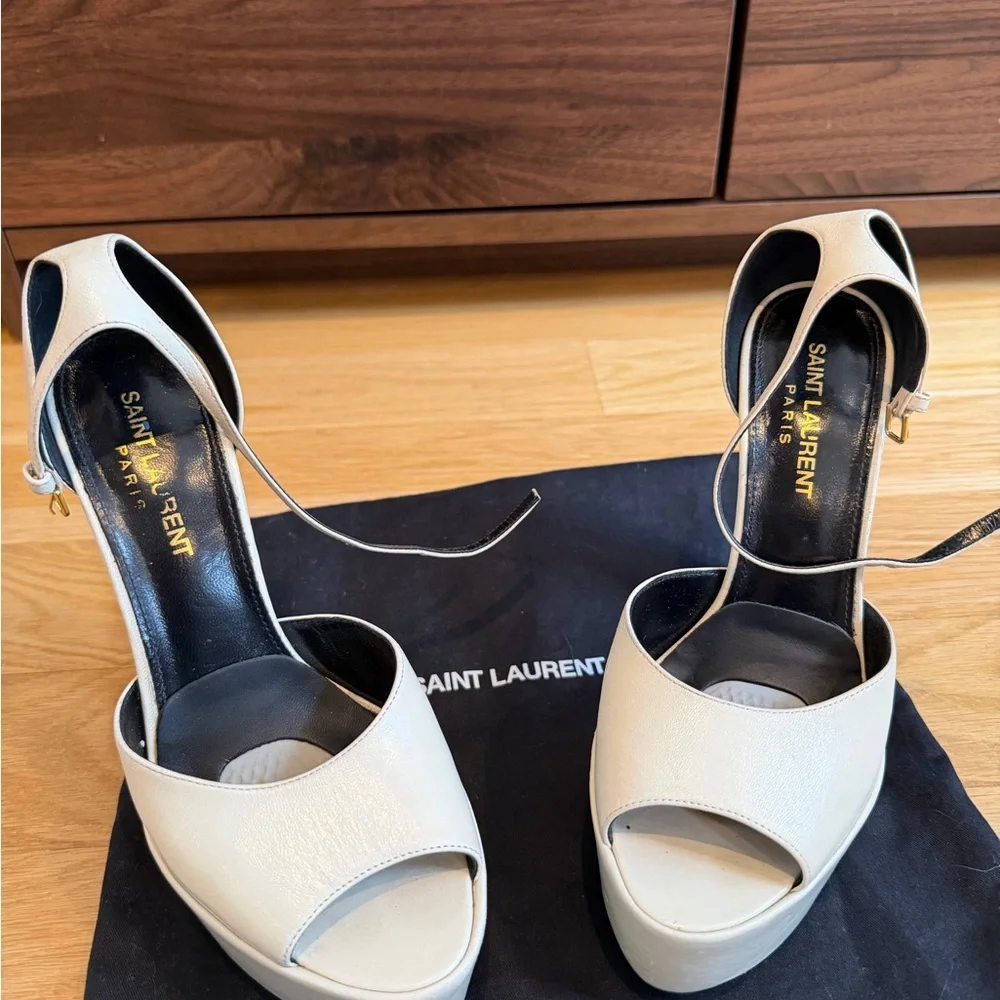 Saint Laurent Pearl Jodie Platform Heels